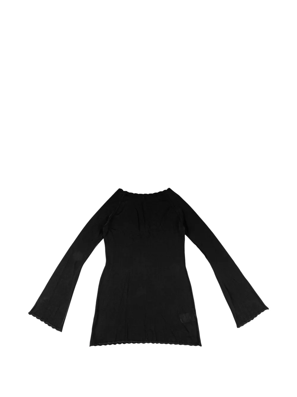 Chrome Hearts Mesh mini-jurk met flared mouwen Zwart