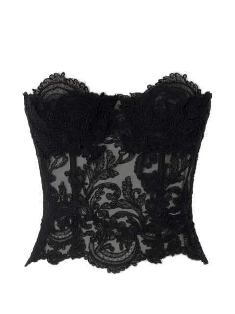 Ermanno Scervino lace-overlay corset top