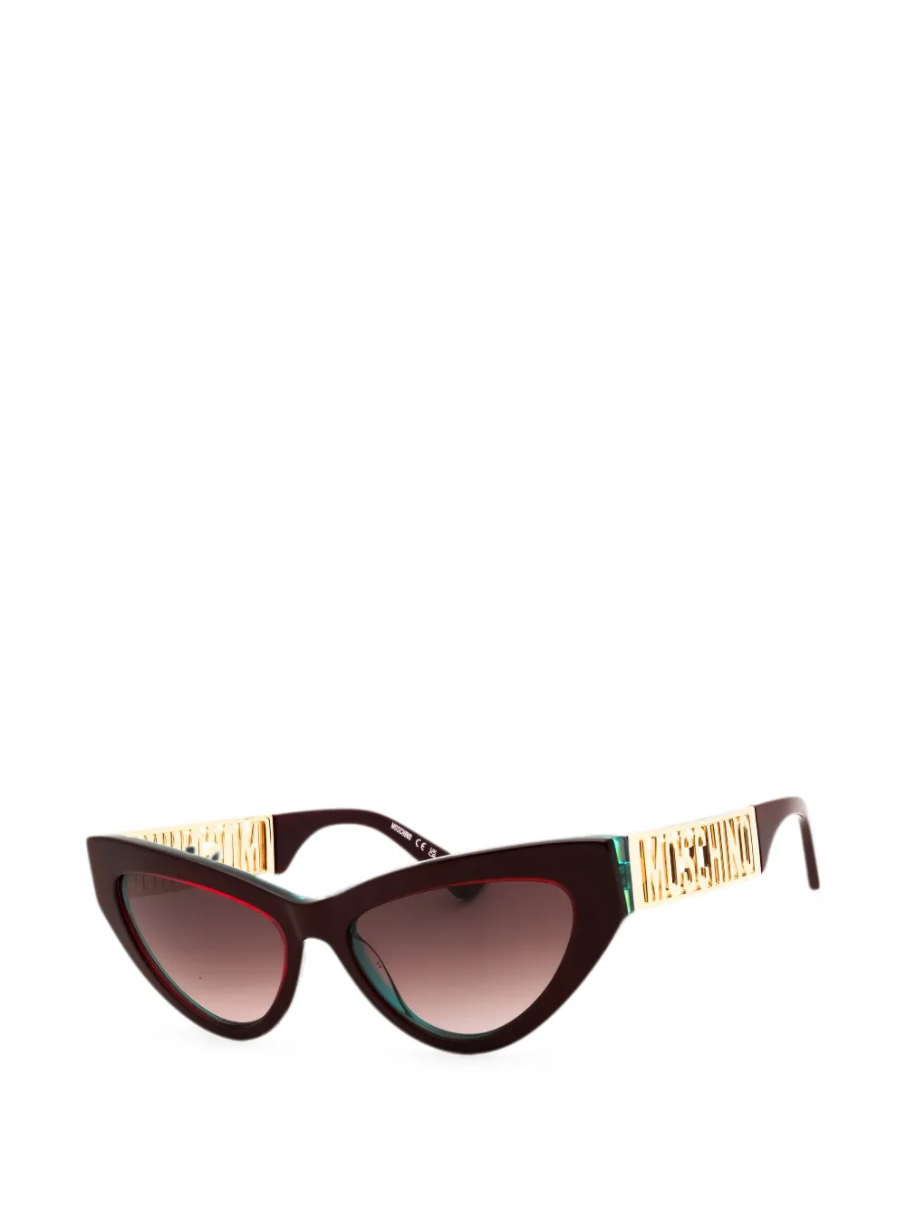 Moschino Eyewear cat-eye logo-plaque sunglasses Rood