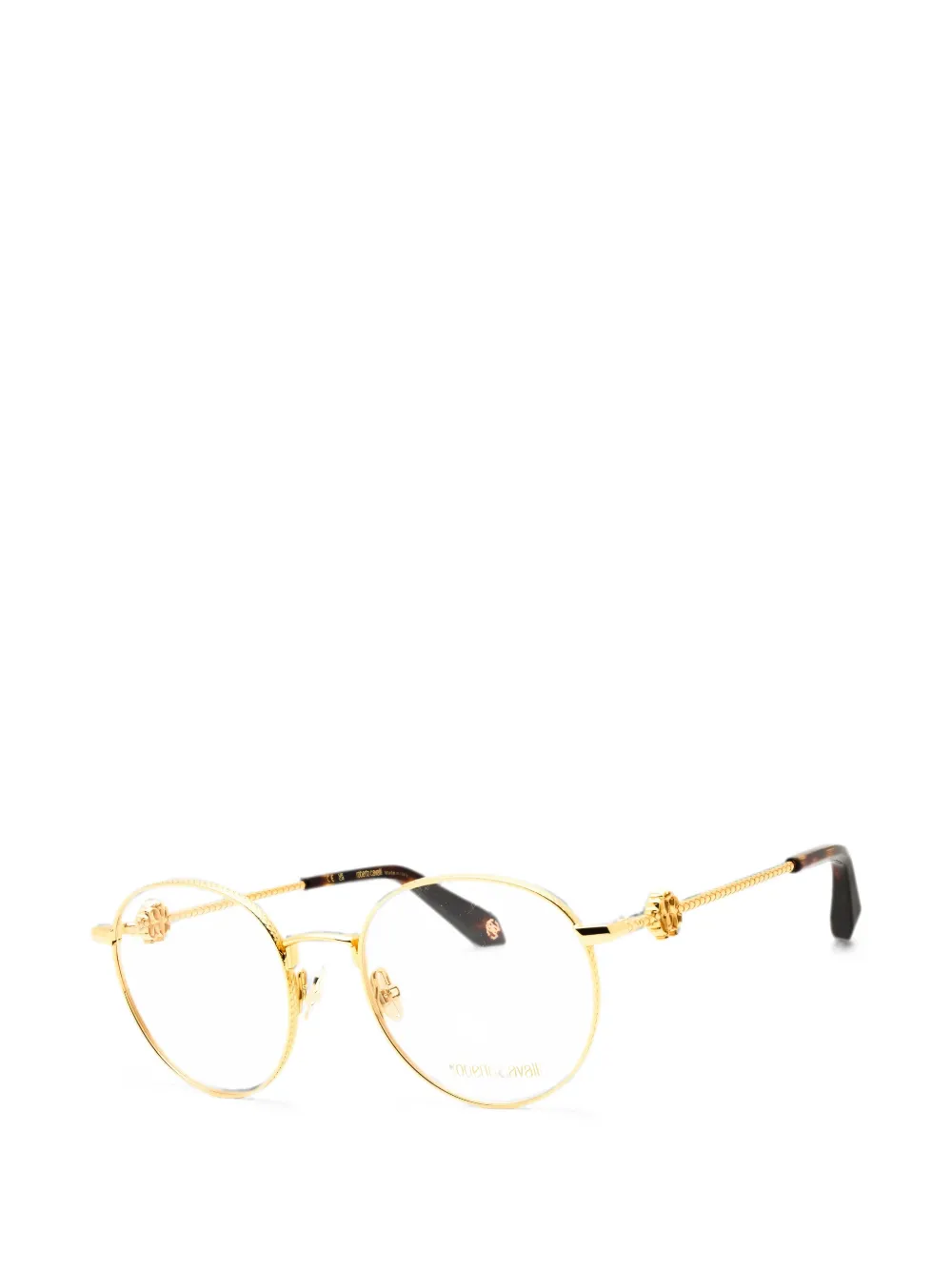 Roberto Cavalli Bril met rond montuur Goud