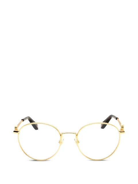 Roberto Cavalli round-frame logo-plaque glasses