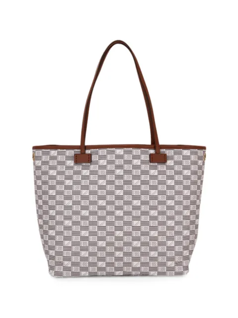 Moreau Saint Tropez monogram-pattern leather-trim tote bag