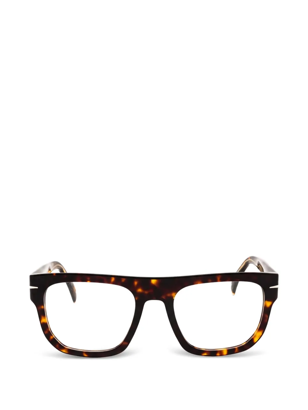 Eyewear by David Beckham tortoiseshell-effect square-frame glasses - Marrone