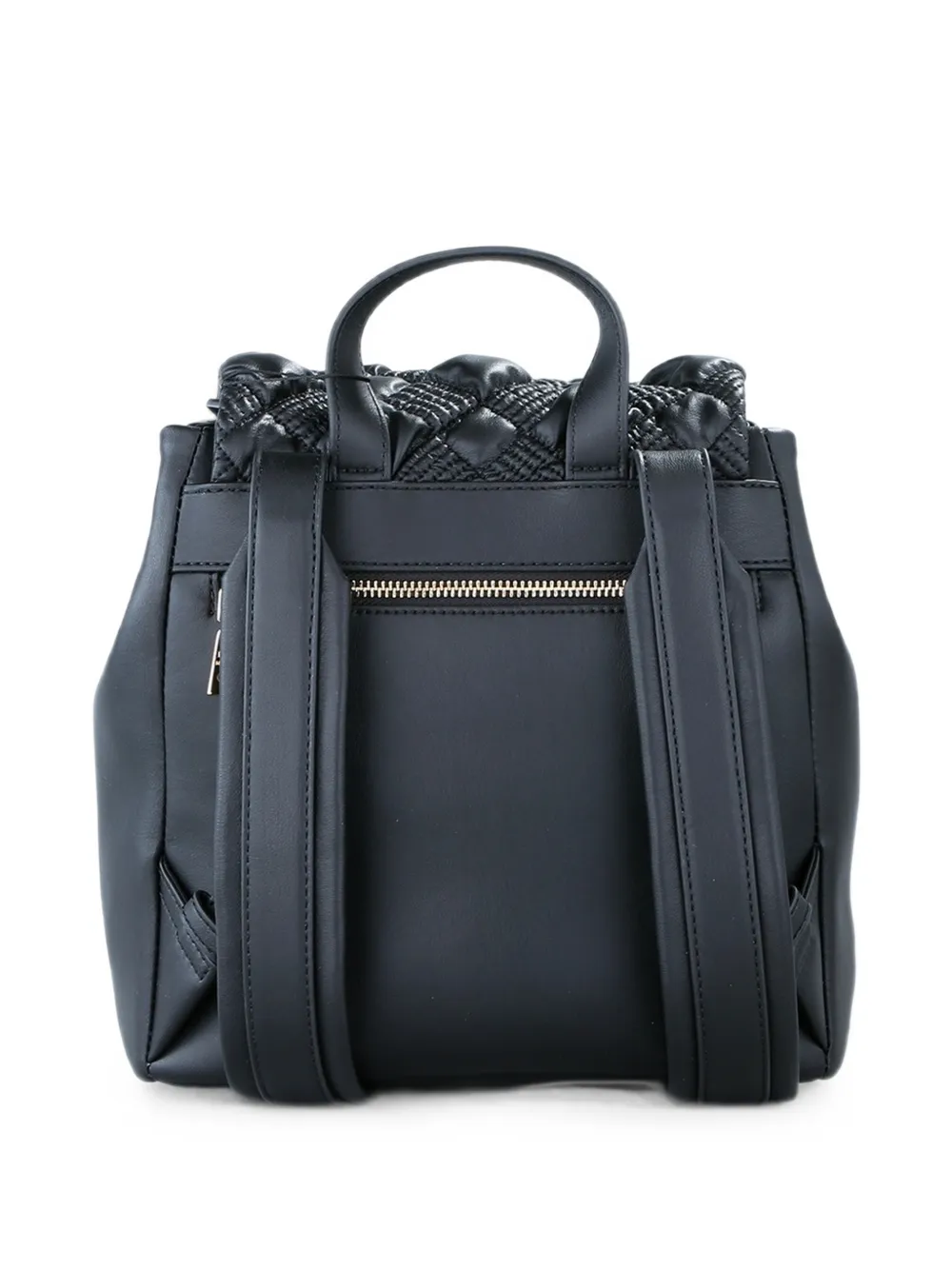 Love Moschino Gewatteerde rugzak met logo-plakkaat Zwart