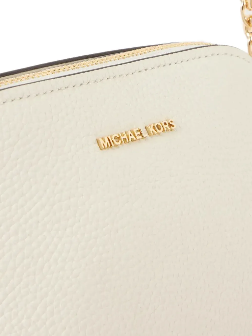 Michael Kors Koepelvormige schoudertas met schakelketting Wit