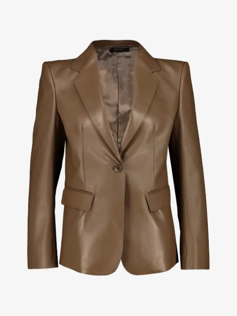 TOM FORD guanteria-leather single-breasted jacket