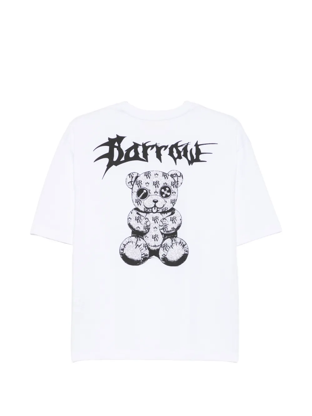 Barrow kids T-shirt met logopatch en beerprint Wit
