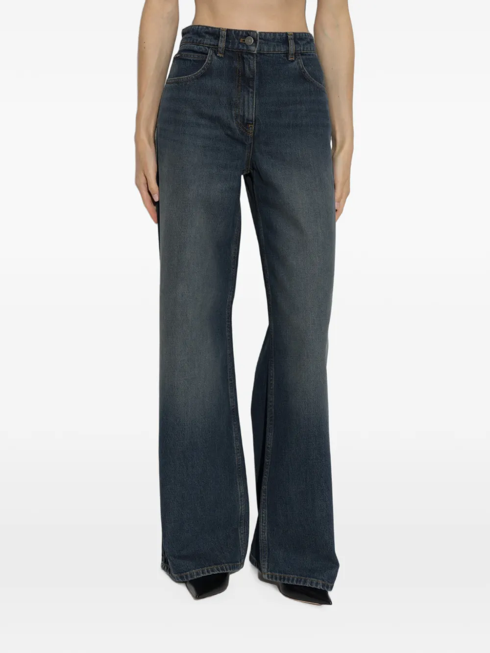 Courrèges Retro denim baggy broek Blauw