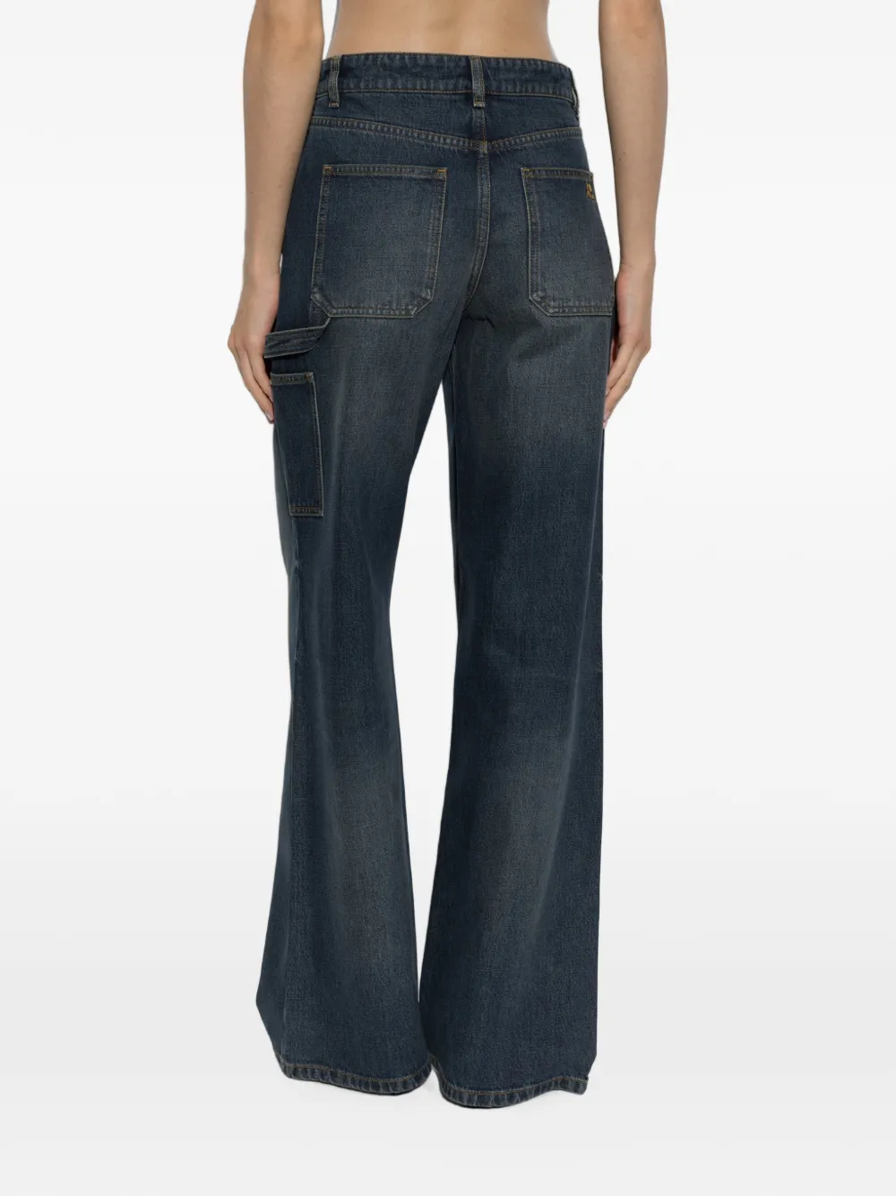 Courrèges Retro denim baggy broek Blauw