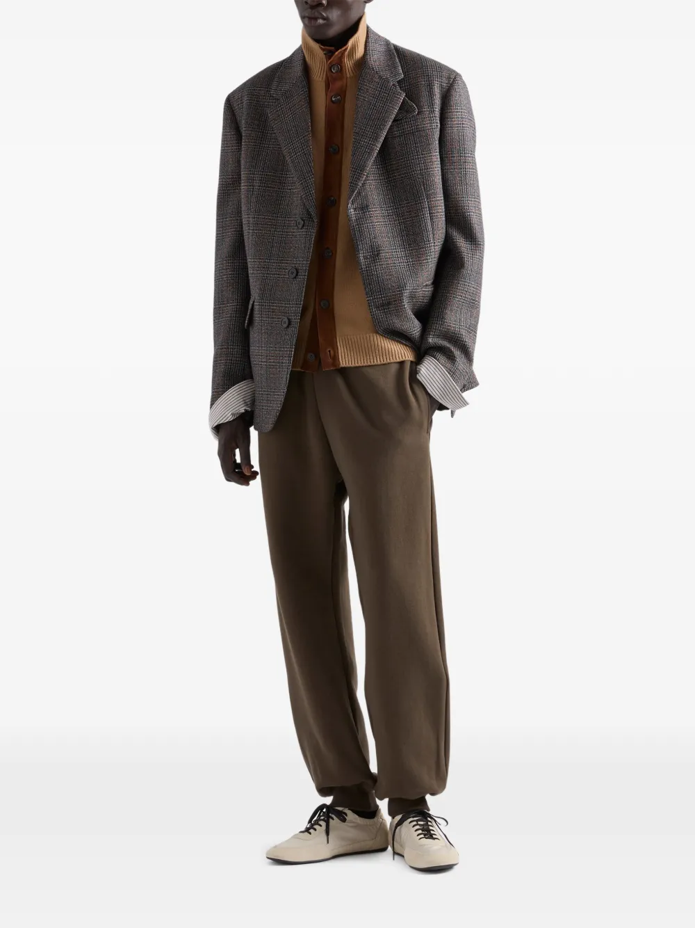 Prada Fleece broek Bruin