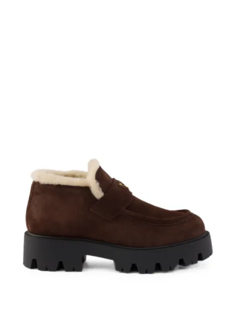 Prada suede loafers