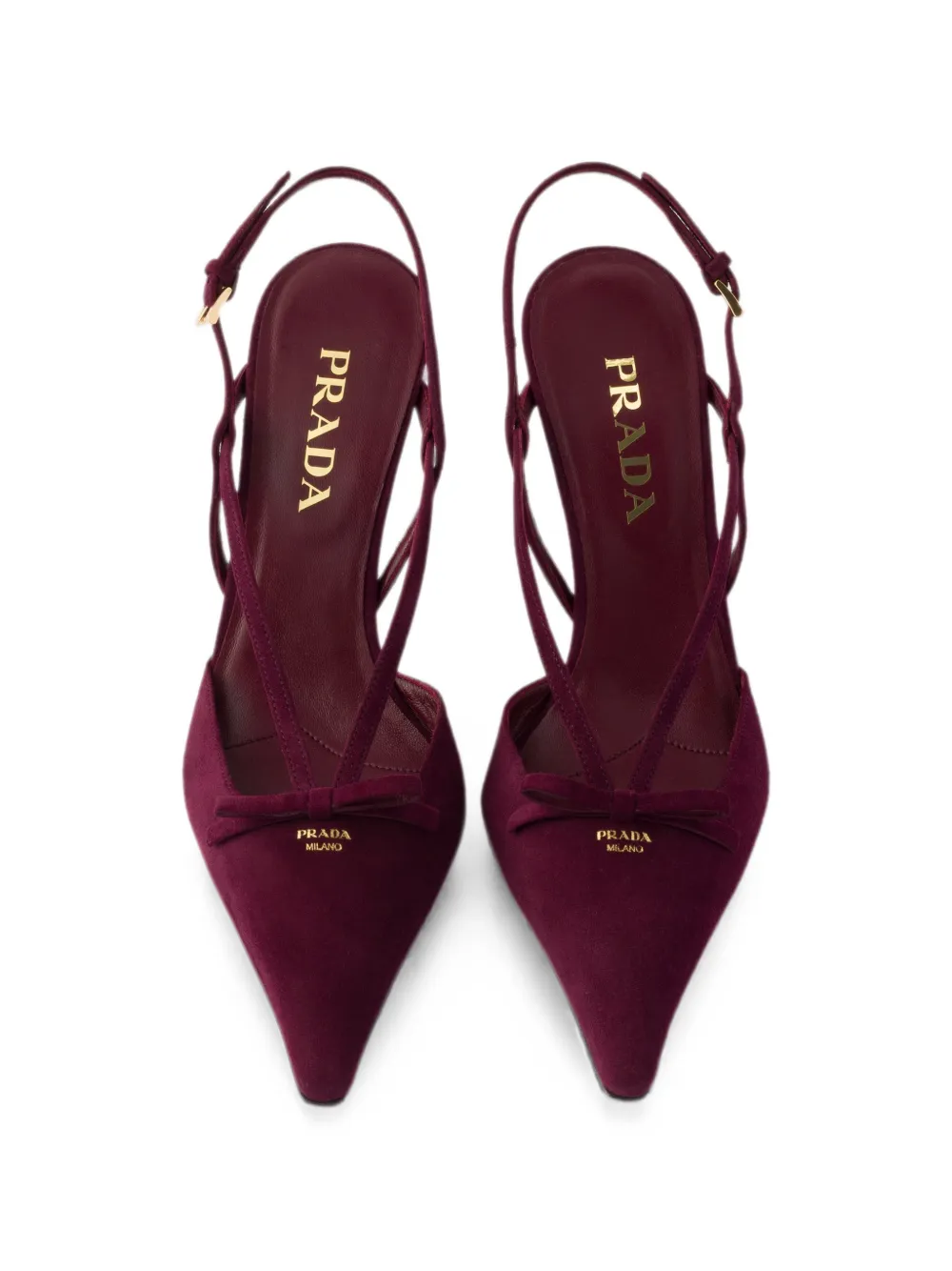 Prada suede slingback pumps Paars
