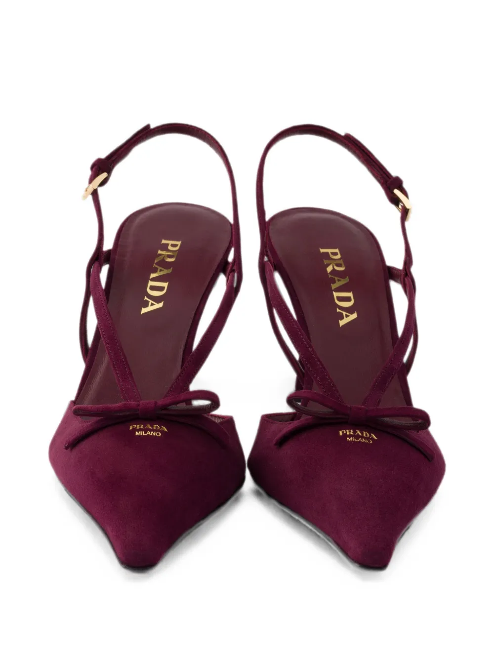 Prada suede slingback pumps Paars