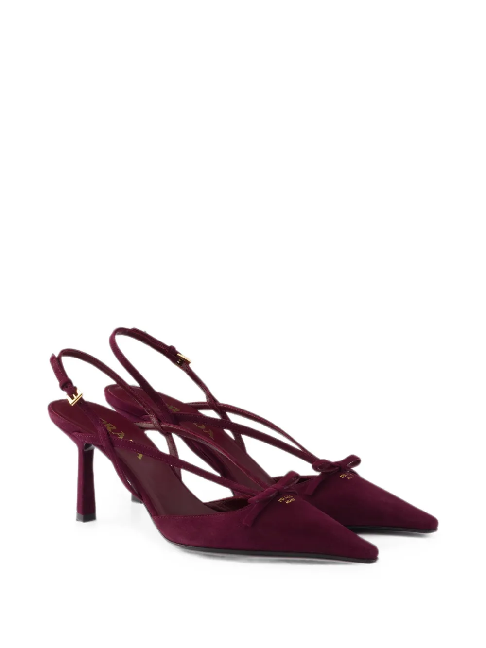 Prada suede slingback pumps Paars