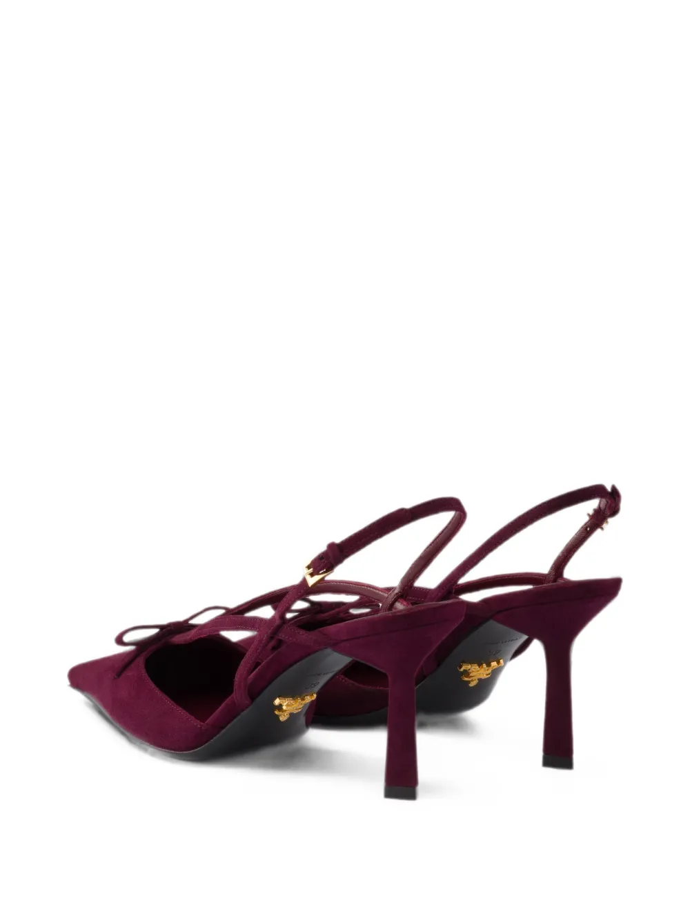 Prada suede slingback pumps Paars