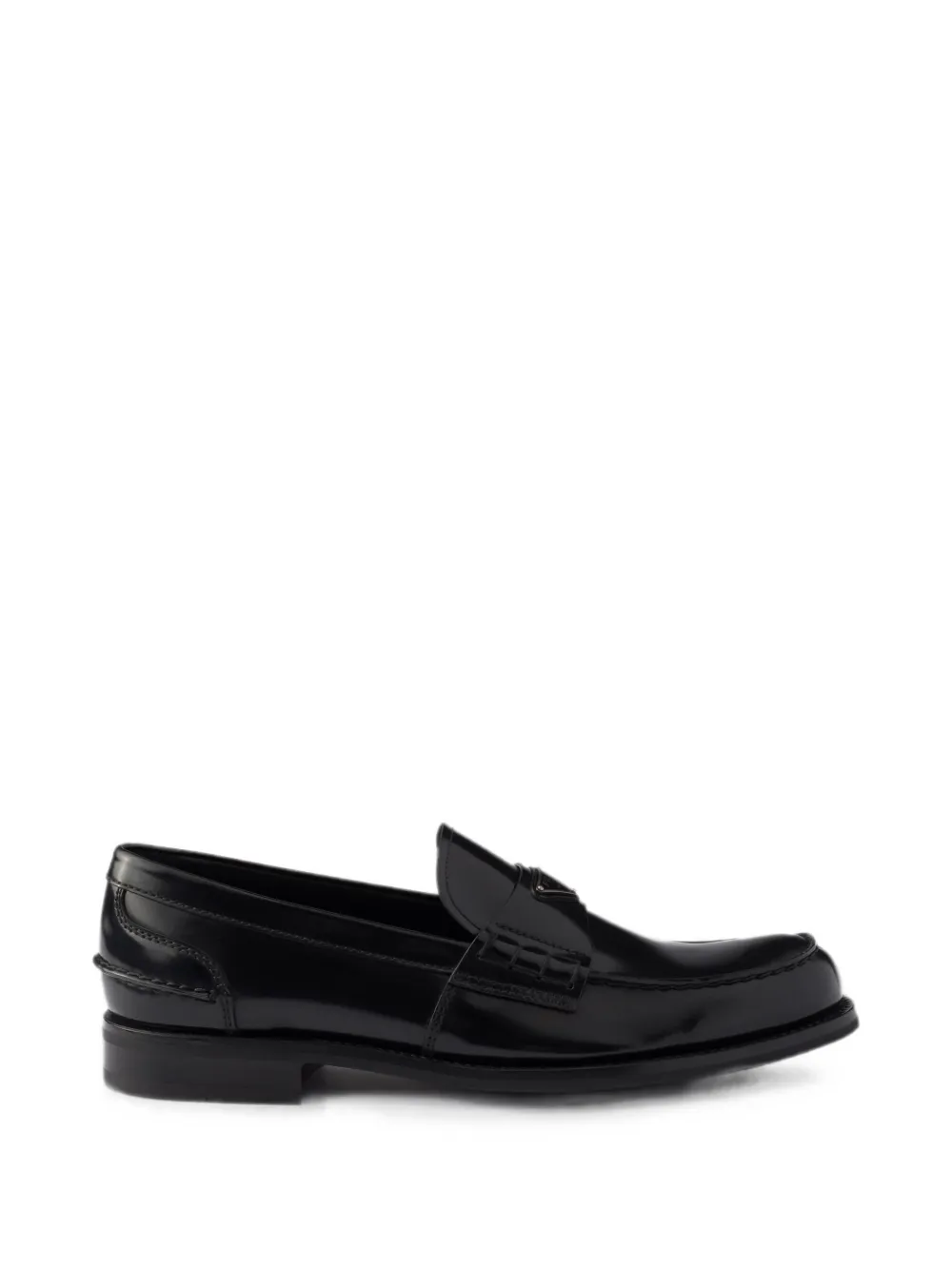 Prada brushed leather loafers - Nero