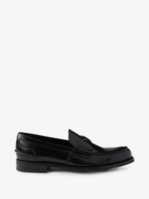 Prada brushed leather loafers