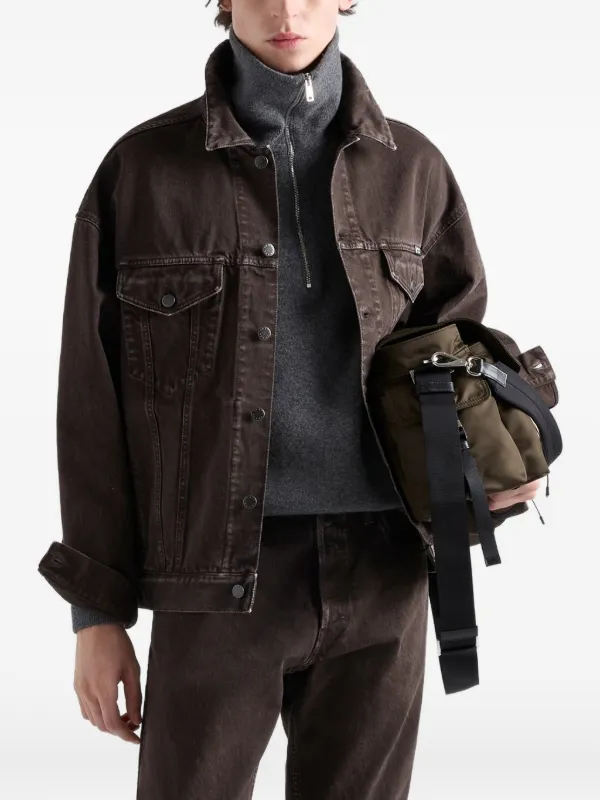 Prada Wool And Cashmere Polo Sweater | Grey | FARFETCH