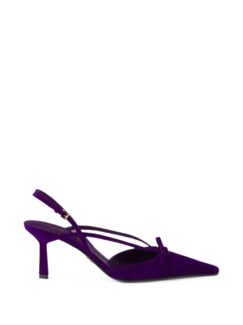 Prada suede slingback pumps