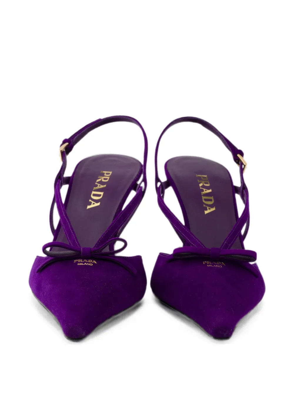 Prada suede slingback pumps Paars