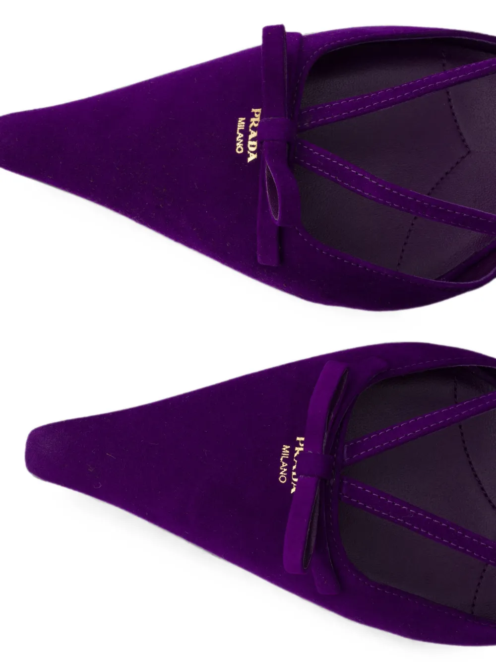 Prada suede slingback pumps Paars