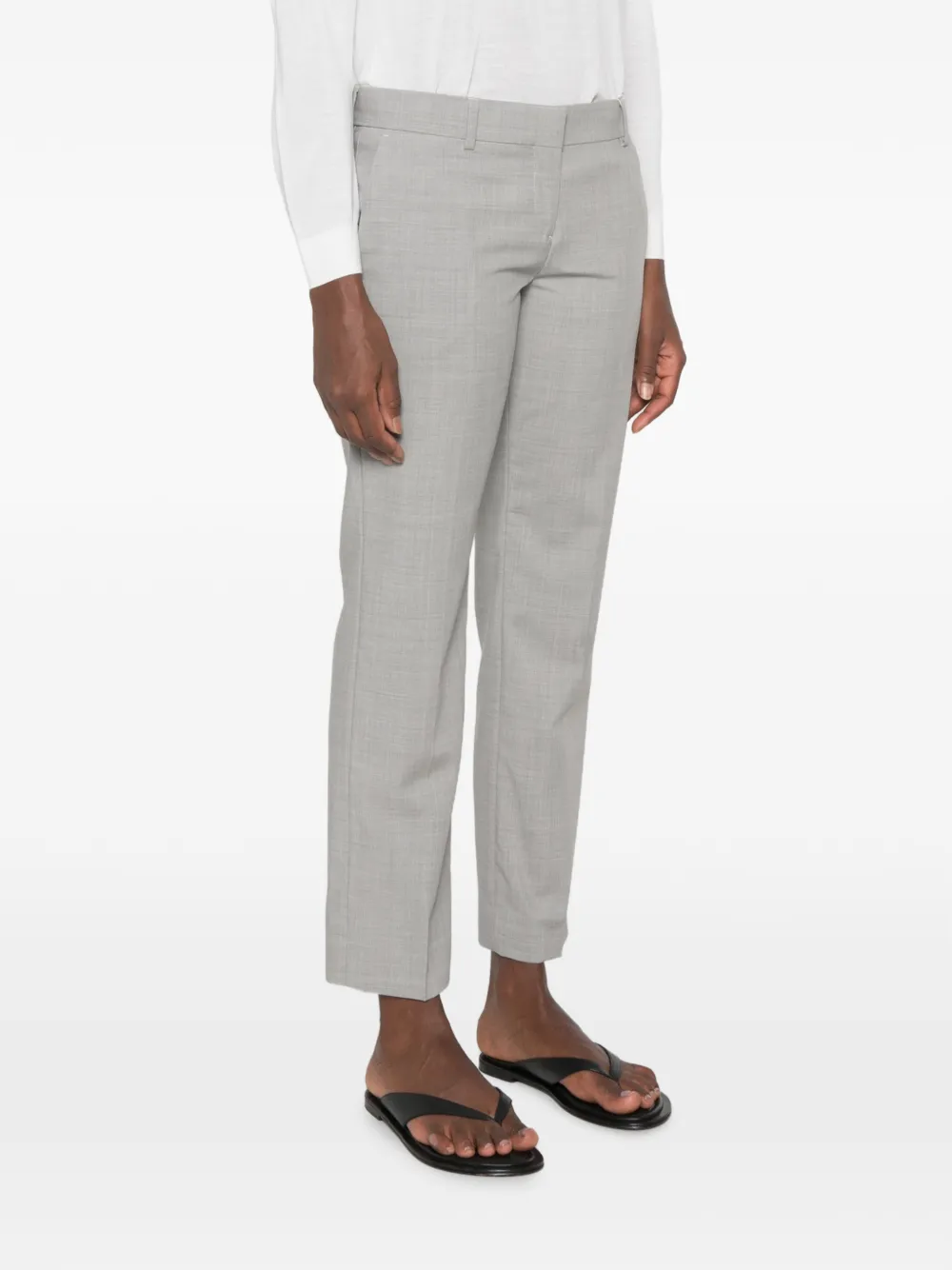 TOTEME Wollen pantalon met vouw Grijs