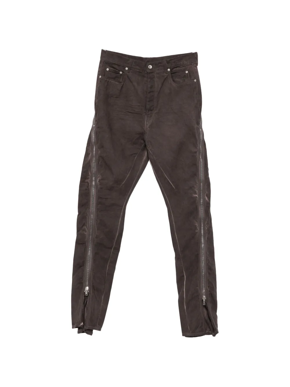 Rick Owens DRKSHDW zip-detail straight-leg jeans - Grau