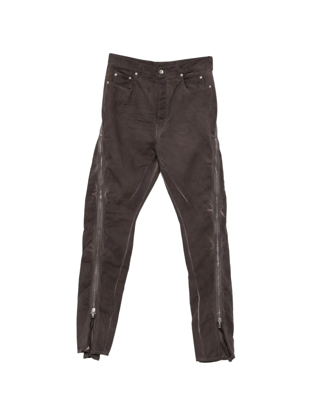 Rick Owens DRKSHDW zip-detail straight-leg jeans - Grigio