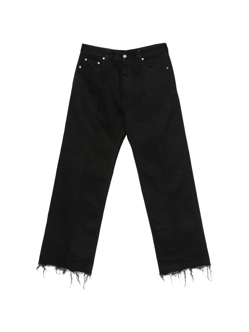 Rick Owens Geth raw-cut wide-leg jeans - Schwarz