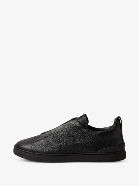 Zegna black leather Triple Stitch™ sneakers
