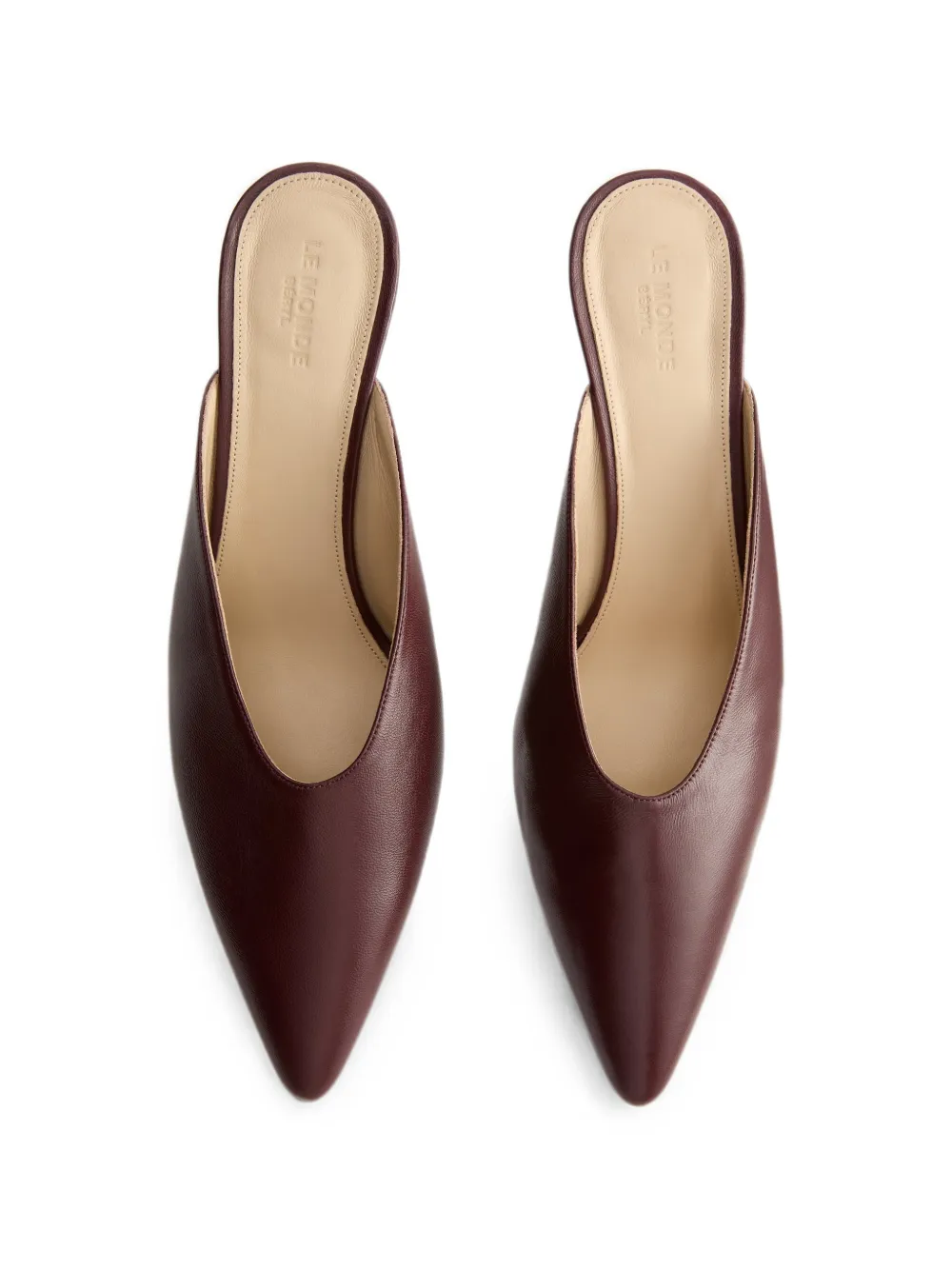 Le Monde Beryl Petra pointed-toe mules Rood
