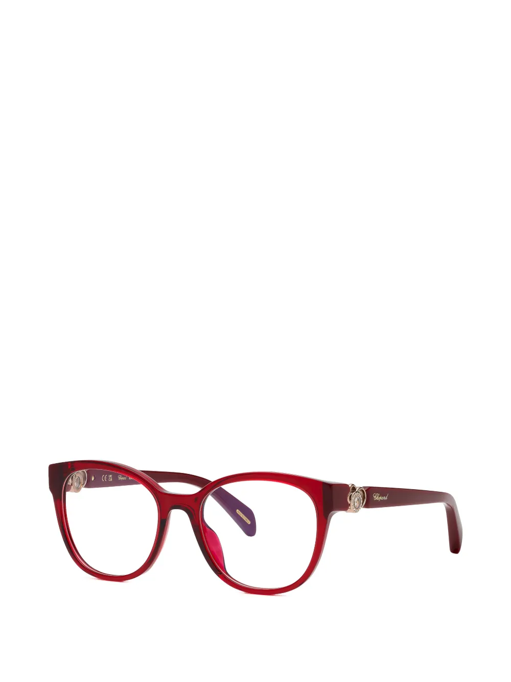 Chopard Eyewear crystal-embellished oval-frame glasses