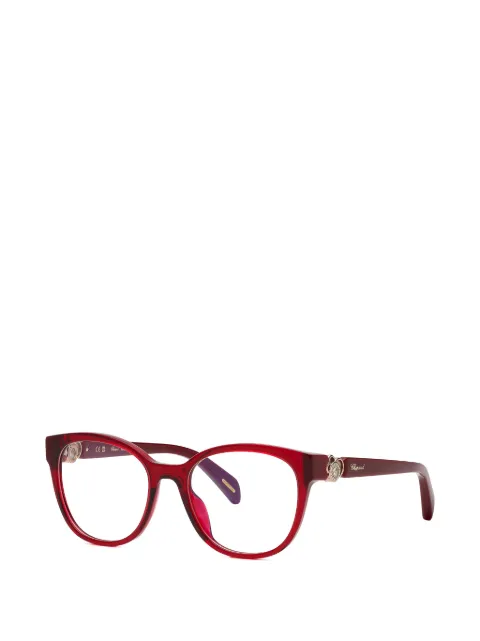 Chopard Eyewear crystal-embellished oval-frame glasses
