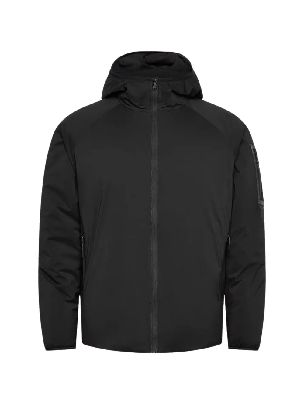 BOSS GREEN HUGO BOSS logo-patch hooded jacket