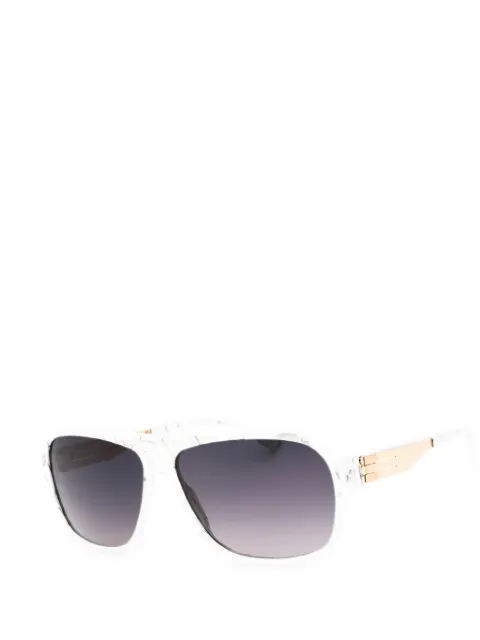 Ic! Berlin marble-effect pilot-frame sunglasses