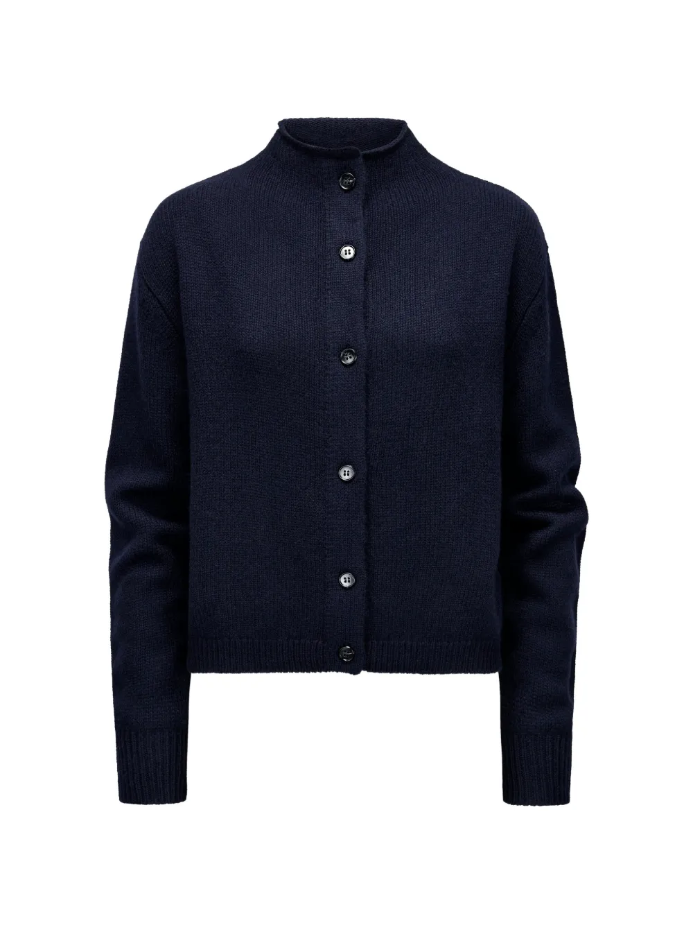 Lisa Yang Button-fastening High-neck Cardigan In Blue