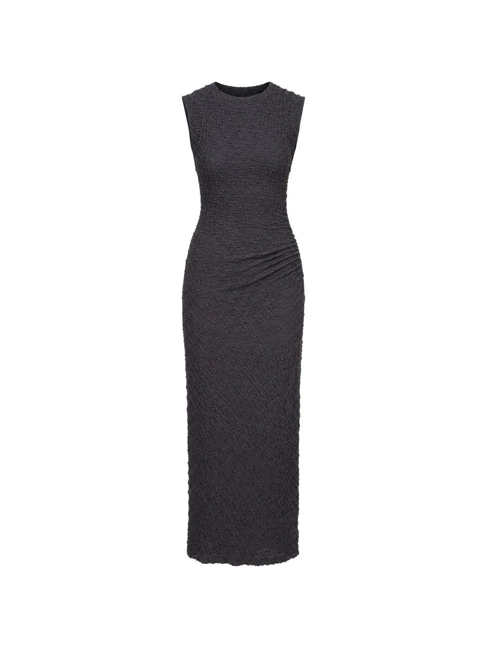 Vince textured ruched midi dress - Grey