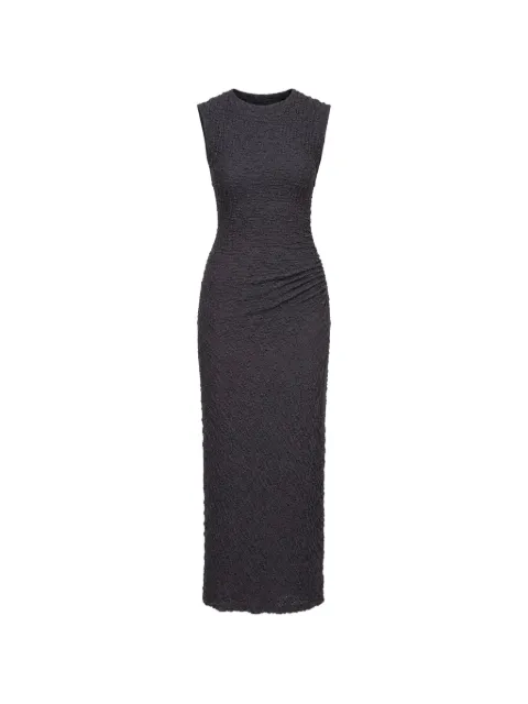 Vince textured ruched midi dress