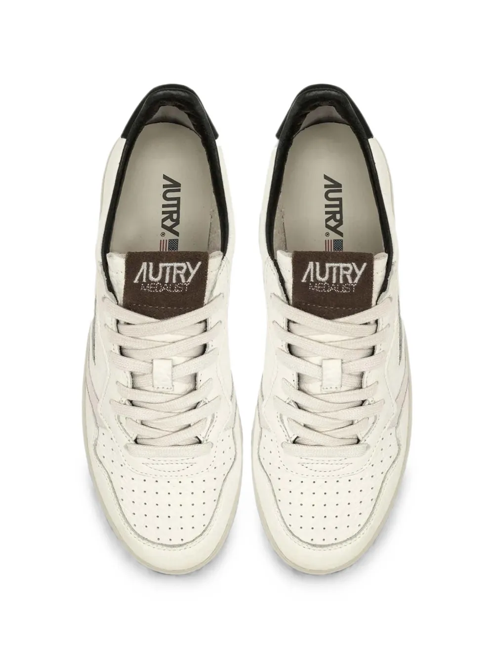Autry Medalist Low panelled sneakers Beige