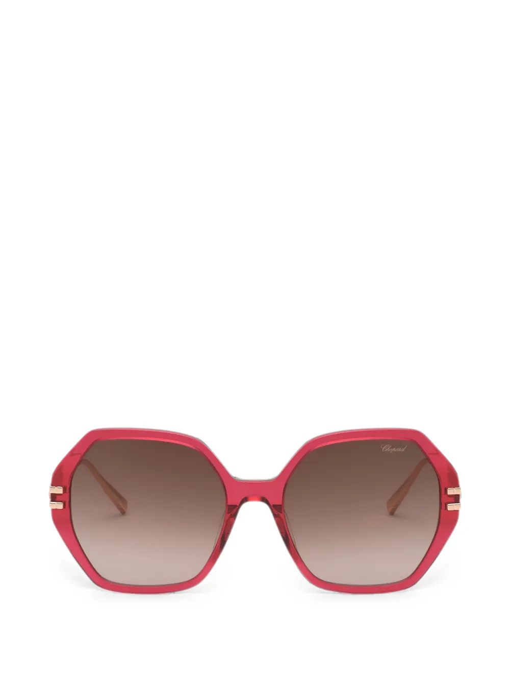 Chopard geometric-frame sunglasses - Rosso