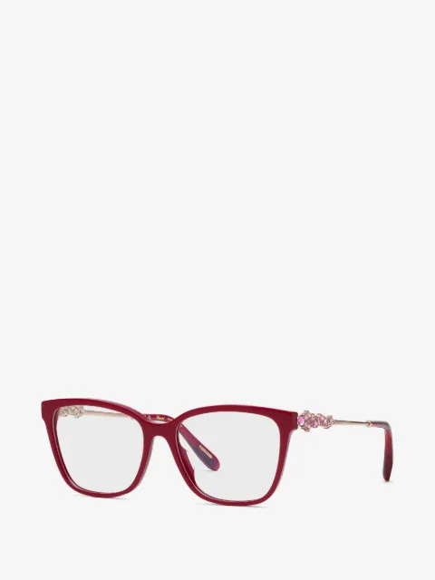 Chopard crystal-embellished square-frame glasses