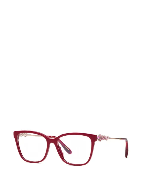 Chopard crystal-embellished square-frame glasses