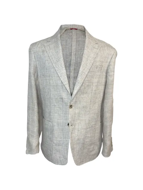 Luciano Barbera plaid-pattern notch-lapel blazer