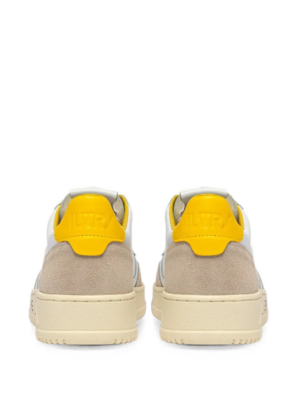 Autry Medalist Low sneakers in white leather and slicker suede Wit