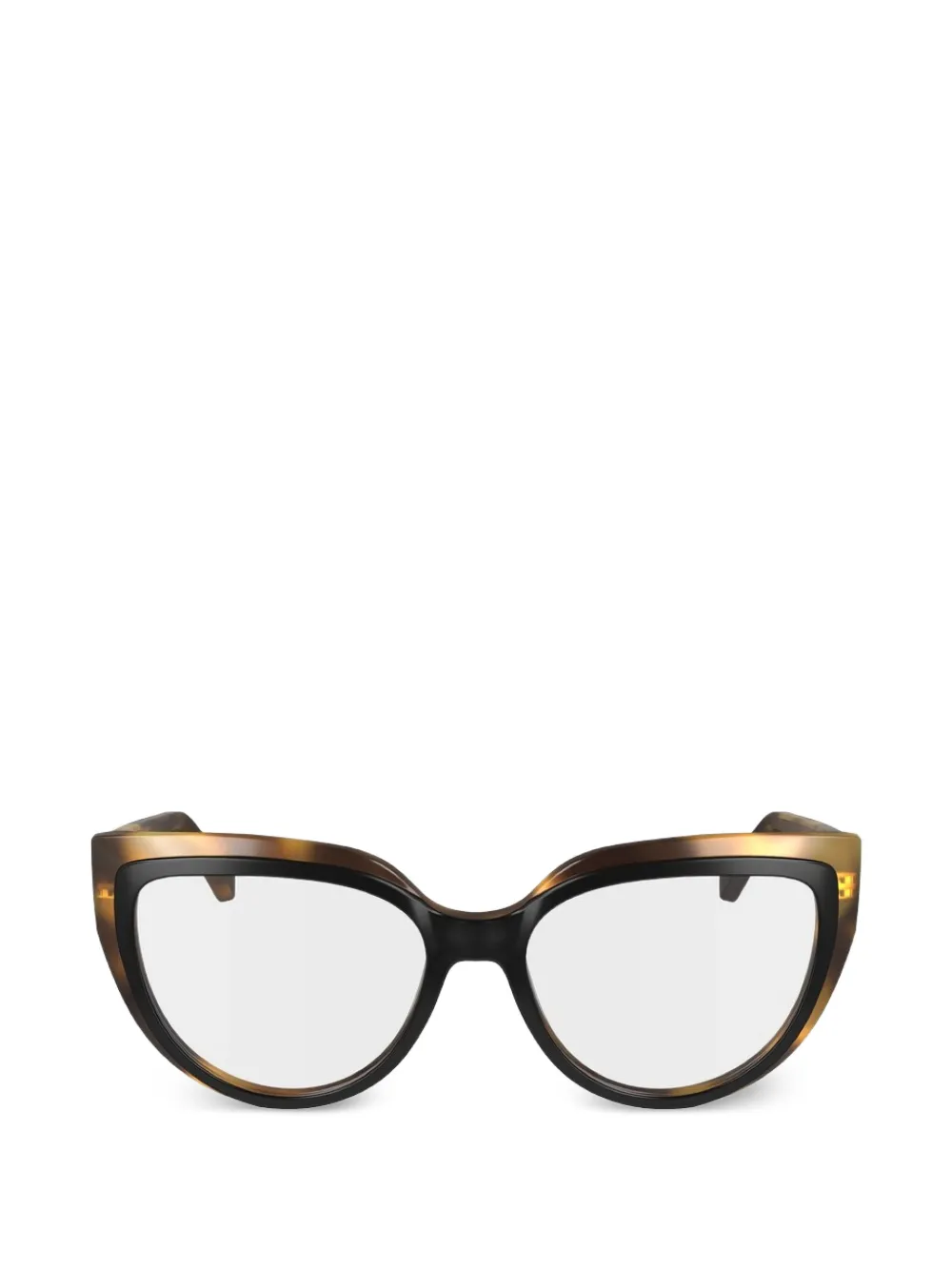 Ferragamo cat-eye tortoiseshell-effect glasses - Braun
