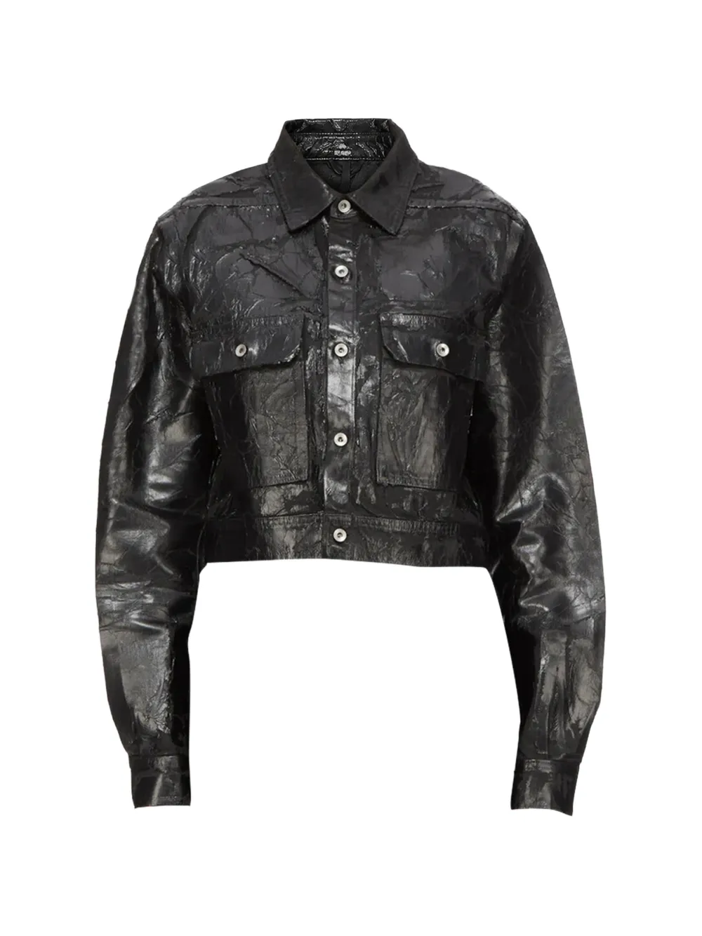 Rick Owens DRKSHDW cape sleeve cropped outershirt - Schwarz