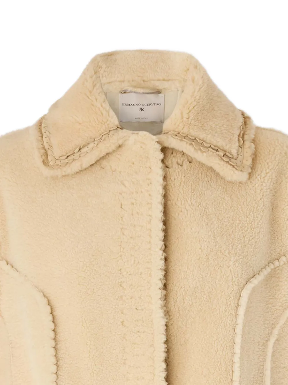 Ermanno Scervino Lammy jas met borduurwerk Beige