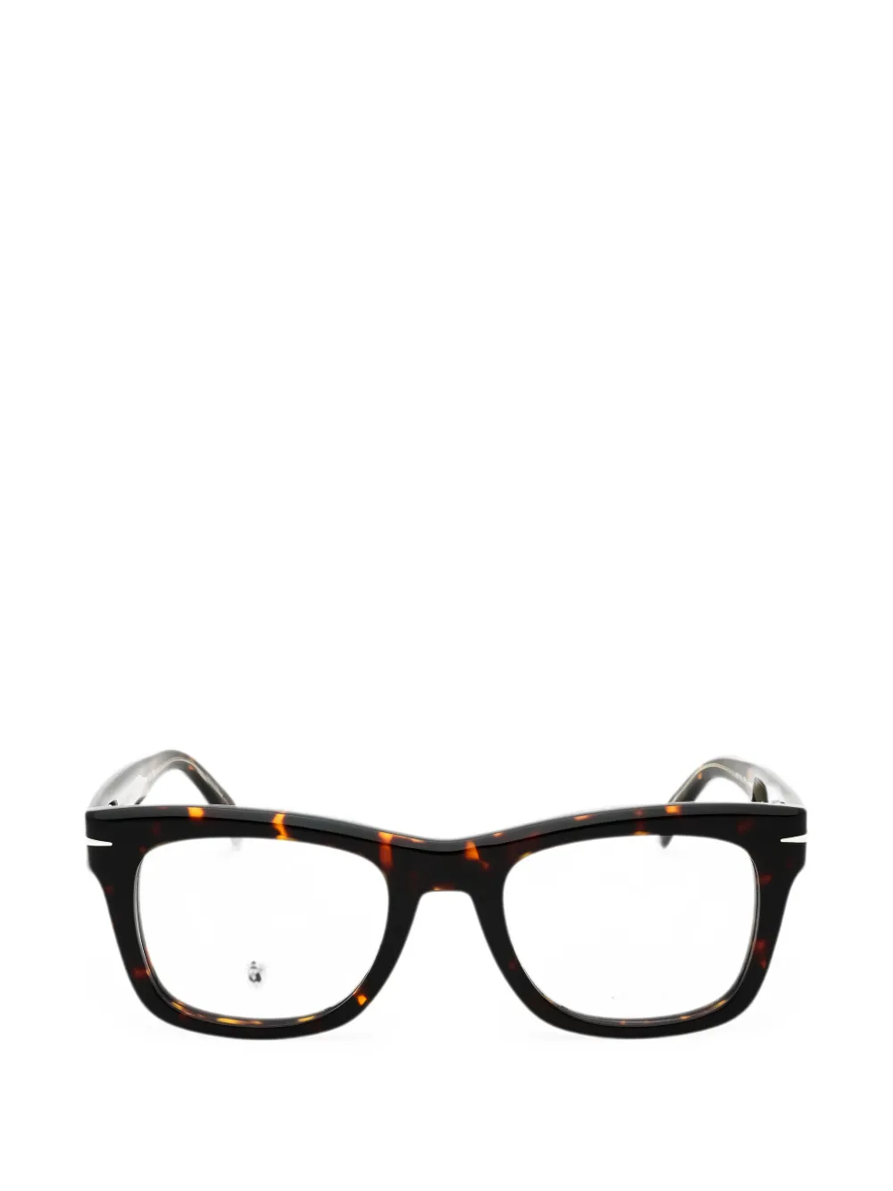 Eyewear by David Beckham tortoiseshell-effect square-frame glasses - Marrone