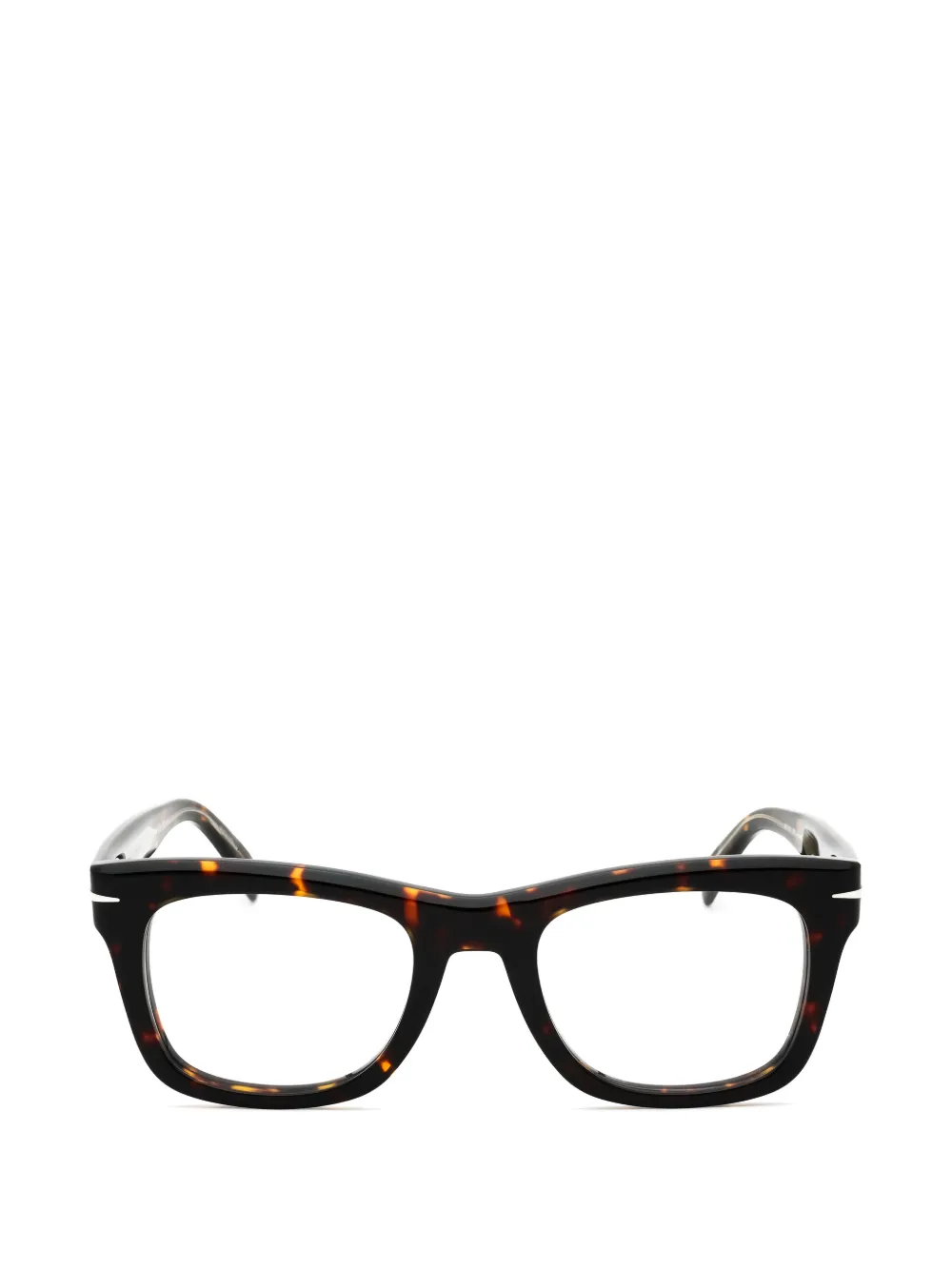 Eyewear by David Beckham tortoiseshell-effect square-frame glasses - Marrone