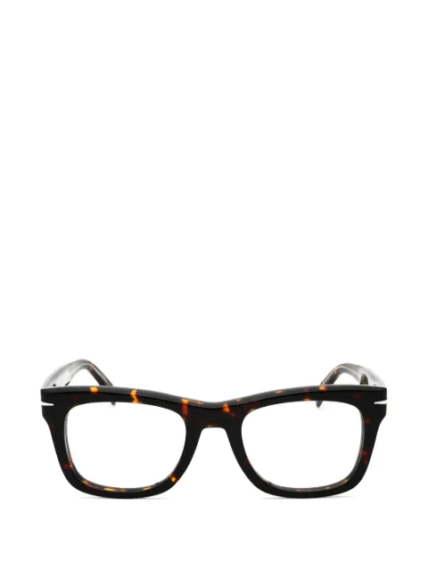 Eyewear by David Beckham Armação de óculos quadrada com efeito tartaruga